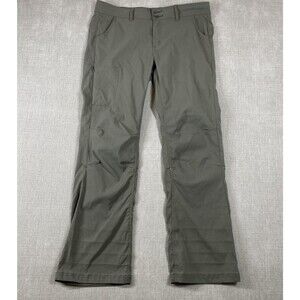 prAna Halle Pants Womens 12 Green Hiking Stretch Nylon Cargo Pocket W4HARG113
